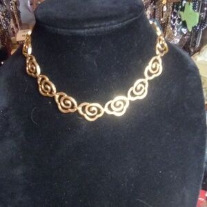 Monet gold tone necklace
